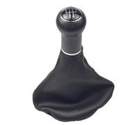 tnbru Velocidad Coche Para VW Para GOLF 3 Para Jetta MK3 Para VENTO 1992-1998 PERILLA DE CAMBIOS 5 VELOCIDADES CON FUNDA CUERO(5R-Silver-Black line)