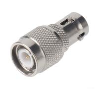 TNC - Adaptador RF macho a BNC hembra para antenas inalámbricas con construcción de cobre e impedancia de 50 ohmios para una transferencia de señal eficiente