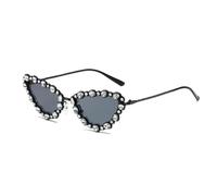 TNDVIC Gafas de sol con protección UV400 | Bisagras metálicas con diseño de ojo de gato y diamante | Para hombres y mujeres, deportes al aire libre y conducción (negro)