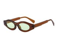 TNDVIC Gafas de sol con protección UV400 | Estilo punk, estilo ojo de gato | Para hombre y mujer, deportes al aire libre y conducción (marrón-verde)