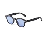 TNDVIC Gafas de sol con protección UV400 | Lentes redondos con remaches, amarillos y azules | Para mujeres y hombres, deportes al aire libre y conducción (C4)