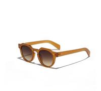 TNDVIC Gafas de sol con protección UV400 | Lentes redondos punk con remaches de colores | Para hombres y mujeres, deportes al aire libre y conducción (té)