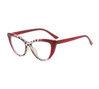 TNDVIC Gafas de sol con protección UV400 | Montura de ojo de gato, lentes transparentes | Para mujeres, hombres, deportes al aire libre y conducción (leopardo rojo)