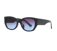 TNDVIC Gafas de sol con protección UV400 | Montura ovalada y ligera | Para mujeres y hombres, deportes al aire libre y conducción (negro-azul grisáceo)