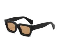 TNDVIC Gafas de sol con protección UV400 | Montura pequeña con lentes punk de colores | Para hombres y mujeres, deportes al aire libre y conducción (negro arena)