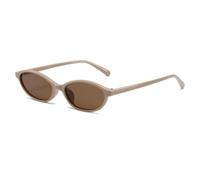 TNDVIC Gafas de sol con protección UV400 | Montura pequeña estilo ojo de gato punk | Para mujer, hombre, deportes al aire libre y conducción (café-marrón)