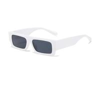 TNDVIC Gafas de sol con protección UV400 | Montura pequeña estilo punk con lentes de colores | Para mujeres y hombres, deportes al aire libre y conducción (blanco-negro)