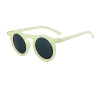 TNDVIC Gafas de sol con protección UV400 | Montura redonda pequeña | Para hombre y mujer, ideal para deportes al aire libre y conducción (C5 Beige-Negro)