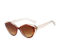 TNDVIC Gafas de sol con protección UV400 | Ojo de gato con degradado de leopardo | Lentes color caramelo para mujer y hombre, deportes al aire libre y conducción (marrón leopardo)