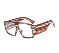 TNDVIC Gafas de sol con protección UV400 | Patas anchas degradadas estilo punk | Para hombres y mujeres, deportes al aire libre y conducción (rayas transparentes)