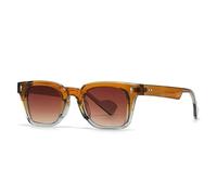 TNDVIC Gafas de sol con remaches para mujer, con protección UV400, degradado en azul y verde para hombre (gradiente de té naranja)
