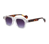 TNDVIC Gafas de sol cuadradas con protección UV400 para hombre y mujer - Montura con lentes transparentes de estilo vintage y remaches para exteriores (transparentes)