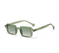 TNDVIC Gafas de sol cuadradas de plástico con estilo punk para hombres y mujeres, con remaches para mujer, color verde