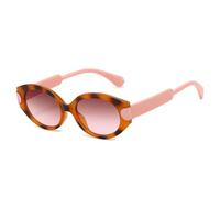 TNDVIC Gafas de sol retro con efecto ojo de gato y montura degradada de carey, protección UV400, para hombre y mujer - Montura bicolor (rosa leopardo).