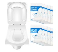 TNEDFOD 100 Piezas Protector WC Desechable, Asiento De Inodoro Desechable Universales, Biodegradable, Portabilidad, Antibacteriano Protector WC para Baños Públicos,Viajes,Aire Libre,Hoteles