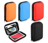 TNEDFOD 4 Piezas Caja de Cartas de Juego, Caja para Naipes con Cremallera, Portátil, Estuche Impermeable para Cartas para Cables de Carga, Auriculares, Tarjetas