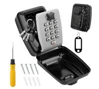TNEDFOD Grande Caja de Seguridad para Llaves, Cajade Seguridad para Llaves Combinación con de 12 Codigo, Caja para Custodia de Llaves Pared Impermeable para Hogar, Garaje, Oficina