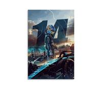 TNERPAR Fernando Alonso 14 pósteres decorativos en lienzo, arte de pared, póster para sala de estar, dormitorio, pintura artística de pared, impresión moderna para decoración de habitación familiar,