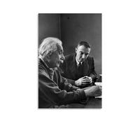 TNERPAR J. Robert Oppenheimer And Einstein Póster Pintura Decorativa Lienzo Arte de Pared Salón Póster Dormitorio Pintura, Arte de Pared Impresión de Imagen Moderna Decoración de Habitación Familiar