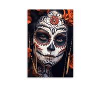 TNERPAR Katrina Póster de calavera Pintura Decorativa Lienzo Arte de Pared Salón Póster Dormitorio Pintura, Arte de Pared Impresión de Imagen Moderna Decoración de Habitación Familiar 20 x 30 Pulgadas