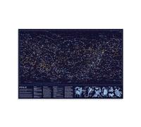 TNERPAR Póster decorativo de mapa de constelaciones, lienzo decorativo para pared, sala de estar, dormitorio, pintura artística de pared, impresión moderna para decoración de habitación familiar, 60 x