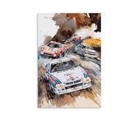 TNERPAR Póster deportivo de carreras de coches pintura decorativa lienzo arte de pared sala de estar póster dormitorio pintura, arte de pared impresión de imagen moderna decoración de habitación