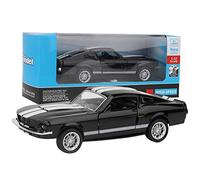 Tnfeeon 1:32 Clásico Modelo Fundido a Troquel Mini estimulación Aleación Tire hacia atrás Coche con luz y Sonido Vehículos de Molde Coche Juguete Regalo para niños Niñas(Negro)