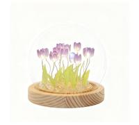 Tnfeeon 10 Flores Rosadas DIY Tulipán Luz de Noche Flor Nube Tulipán Espejo Luz de Noche Lámpara de Tulipán en Diseño de Nube Lámpara de Escritorio de Nube de Tulipán para Dormitorio