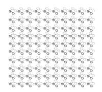 Tnfeeon 100 Juegos de Botones a Presión de Punta de 10 Mm, Botón de Presión de Punta de Acero Inoxidable, Cierre a de Metal con Diseño Hueco para Coser, (Cuenta blanca con borde plateado)