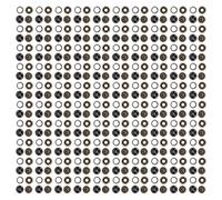 Tnfeeon 100 Juegos de Botones a Presión de Punta de 10 Mm, Botón de Presión de Punta de Acero Inoxidable, Cierre a de Metal con Diseño Hueco para Coser, (Cuenta negra con borde de bronce)
