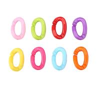 Tnfeeon 100 Juguetes de Escalada de Loros de plástico Juguetes de Escalada de Loros Mascotas pájaros de Loros C - Clips Ganchos de Cadena Juguetes Bricolaje Colores Mixtos