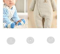 Tnfeeon 1000 Juegos de Botones a Presión de Resina, Tela para Niños, Botón Prensado Acolchado, Blanco, 10mm, 12mm, 14mm para Proyectos de Bricolaje (T3)