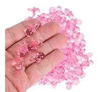 Tnfeeon 200 Chupetes Acrílicos para Bebés, Mini Herramientas para Pezones de Alto Brillo para Baby Showers, Eventos, Proyectos de Bricolaje, Perfectos para Decoraciones de Mesa (PINK)