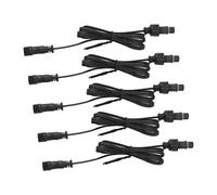 Tnfeeon 5 Cables de Extensión de Luz de Cubierta, Conectores Hembra Macho de PVC Ignífugos de 3,3 Pies para Iluminación de Caminos de Jardín Al Aire Libre y Configuraciones de Focos de Paisaje