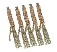 Tnfeeon 5 Juguetes para Masticar Animales Pequeños, Juguete para Masticar Pastos Marinos para Conejos y Hámsteres, Palos Tejidos a Mano para Mascotas Pequeñas (Pequeño Palo de mascar de Cuerda de