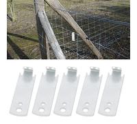 Tnfeeon 5 Piezas de Alambre de Alambre de Alambre de Alambre de Acero Protector de Dedos para T Post Barb Wire Compact 3.3x1in Hardware de Reparación de Cercas de Jardín de Ganado