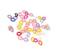 Tnfeeon 50 Eslabones de Cadena, Cadena Abierta Desmontable de Acrílico Colorido para Hacer Joyas de Bricolaje, Bueno para Collares, Pulseras y Actividades de Aprendizaje para Niños (Color Mixto