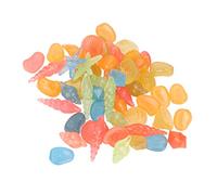 Tnfeeon 50 Guijarros Brillantes, Piedras Decorativas para Peces, Acuario, Decoración de Jardín, con Formas Mixtas para Paisaje DIY 50 Guijarros Brillantes, Piedras Luminosas Coloridas para Peces Nan