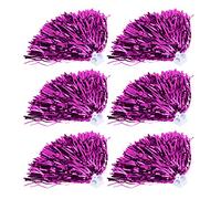 Tnfeeon 6 Pompones de Animación de Material Elástico Pet para un Movimiento Esponjoso Completo, de 9,4 Pulgadas, 7 Opciones de Color, Accesorios para Equipos, Deportes para Jóvenes y Adultos, (Rose
