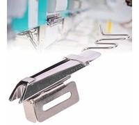 Tnfeeon Accesorio para Máquina de Coser Al Bies en ángulo Recto con Cinta, Carpeta de Metal en ángulo Recto, Se Adapta a Máquinas de Cabezal Alto con una Sola Aguja, Entrada de 26 Mm, Perfecto para