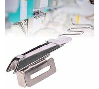 Tnfeeon Accesorio para Máquina de Coser Al Bies en ángulo Recto con Cinta, Carpeta de Metal en ángulo Recto, Se Adapta a Máquinas de Cabezal Alto con una Sola Aguja, Entrada de 26 Mm, Perfecto para