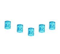 Tnfeeon Accesorios para Trenzas Rosas, Cuentas de Aluminio para el Cabello, 100 Piezas de Joyas Coloridas para Rastas y Trenzas (BLUE)