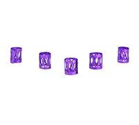 Tnfeeon Accesorios para Trenzas Rosas, Cuentas de Aluminio para el Cabello, 100 Piezas de Joyas Coloridas para Rastas y Trenzas (PURPLE)