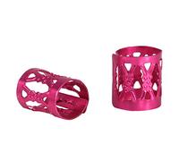 Tnfeeon Accesorios para Trenzas Rosas, Cuentas de Aluminio para el Cabello, 100 Piezas de Joyas Coloridas para Rastas y Trenzas (Rosa roja)