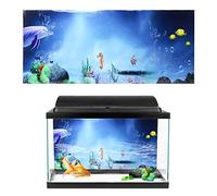 Tnfeeon Adhesivo de PVC para Fondo de Acuario, Adhesivo para Decoración de Peces, 24 X 12 Pulgadas, Imágenes Vibrantes Que Mejoran la Belleza Acuática, Fácil Instalación sin Burbujas, Se Adapta a