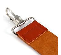 Tnfeeon Afilador de Cuero Genuino de Doble Cara con Gancho para Colgar para Mantenimiento de Cuchillas de Afeitar Superficies Gruesas y Finas Garantizan un Afilado Efectivo Se Adapta a un Pulido de