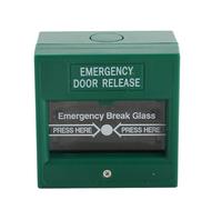 Tnfeeon Alarma de Incendio Interruptor de Rotura de Vidrio Botón de Liberación de Puerta de Emergencia Envía Señal Inmediata Cuando Se Rompe el Vidrio Carcasa de Plástico Ignífugo de Control Eléctrico