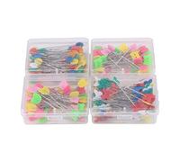 Tnfeeon Alfileres de Cabeza de botón de Flor de 300 Piezas, alfileres de Costura Decorativos, Herramienta de Acolchado DIY, Accesorios de Costura(Type 1)