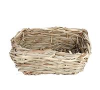Tnfeeon Alfombra de Hierba para Conejos, Cama con Patas Naturales para Animales Pequeños con Juguete para Masticar Ligero, Actividad de 10,2 X 9,1 X 3,5 Pulgadas para Relajación de Conejos en Jaula