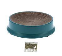 Tnfeeon Almohadilla para Rascar para Gatos, Cama de Papel Corrugado para el Cuidado Natural de Las Garras con Atrayente de Hierba Gatera, 17,1 X 4,1 Pulgadas, Forma de Cuenco para Gatos y Gatitos